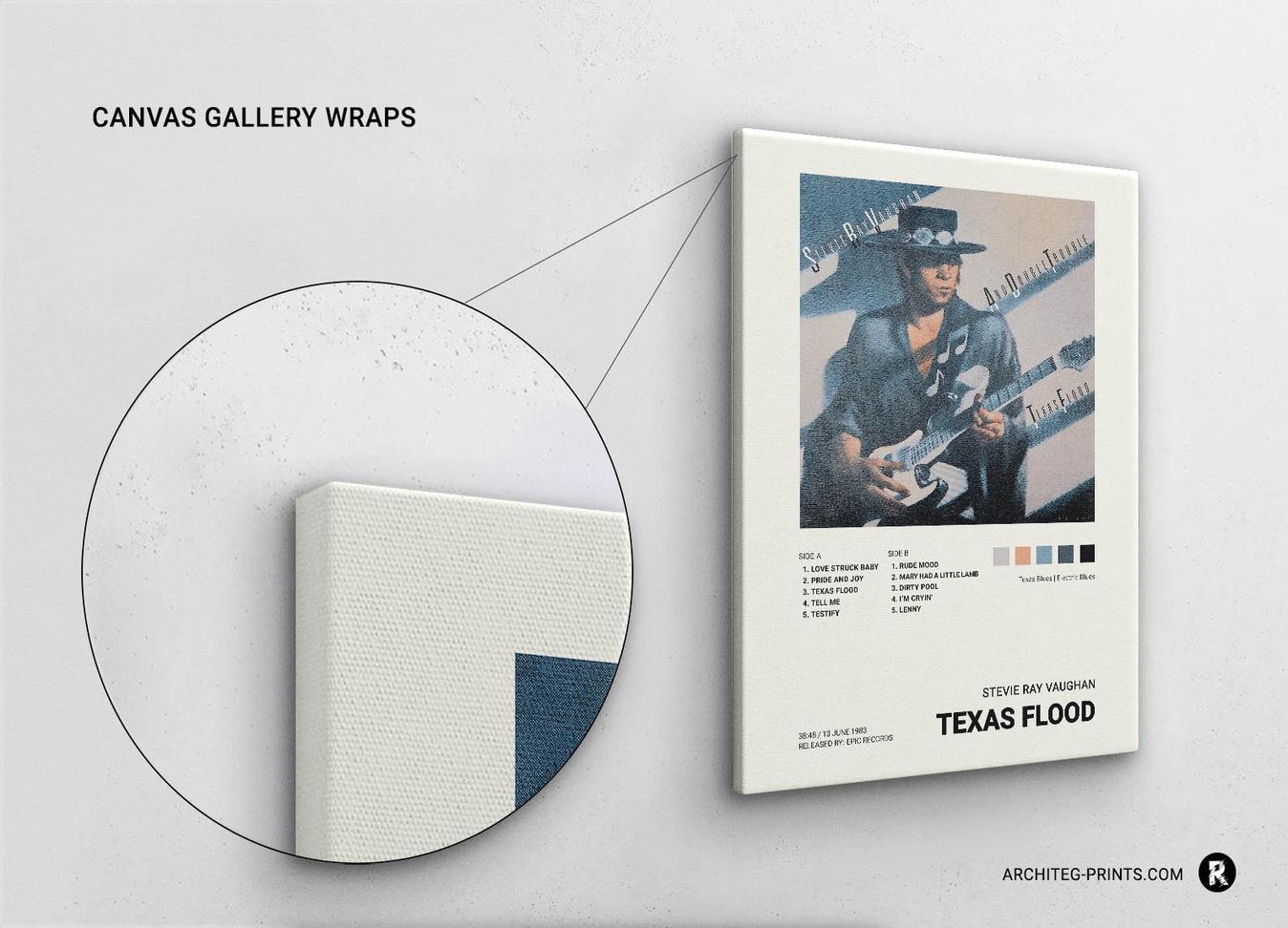 Stevie Ray Vaughn - Texas Flood Music Album Cover Poster